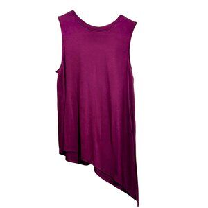 Athleta Cloudlight Asym Side Tie Tank Top Small Burgundy Sleeveless Activewear